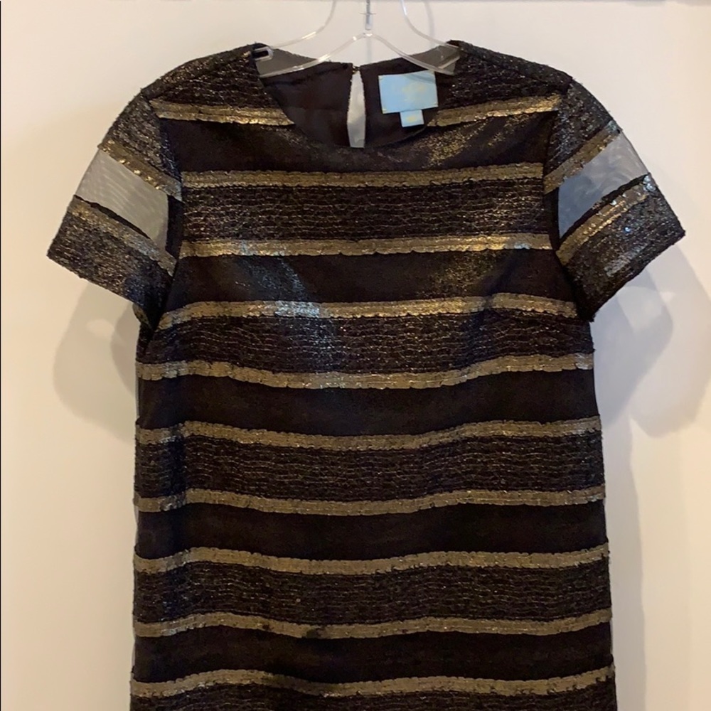 Black and gold dress